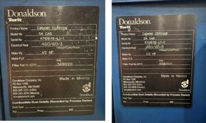 donaldson torit blue dust collectors plates